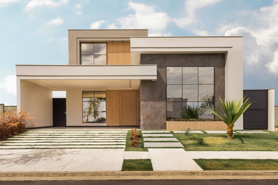 Modern Exeter home exterior with clean flush casement windows and minimal framing