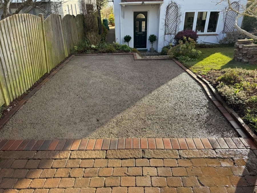 Driveway after surface preparation