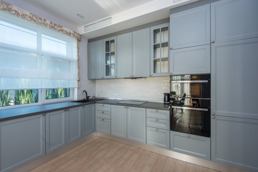 L-shaped kitchen layout in a Liverpool semi