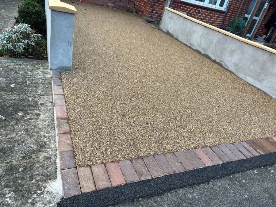 Resin driveway installation in Rochdale.