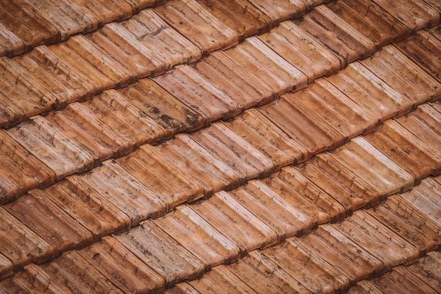 Close-up of terracotta roof tiles on a Melbourne home