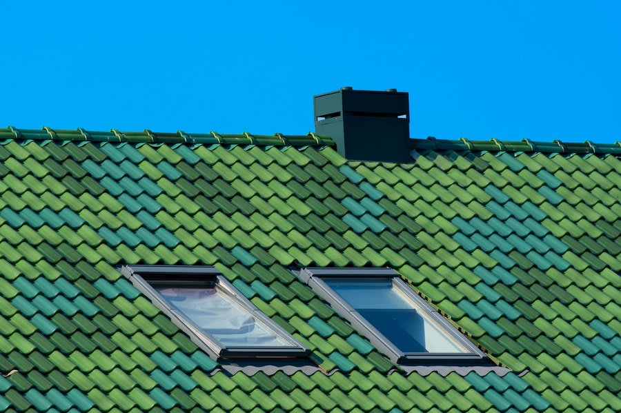 Roof window on exterior of Exeter property showing skylight installation