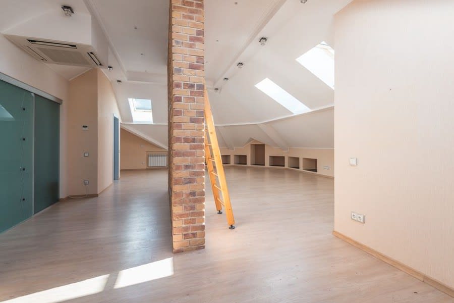 Roof space and loft interior in a Croydon house