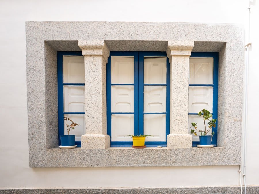 European style double-glazed window frame showing typical tilt and turn profile