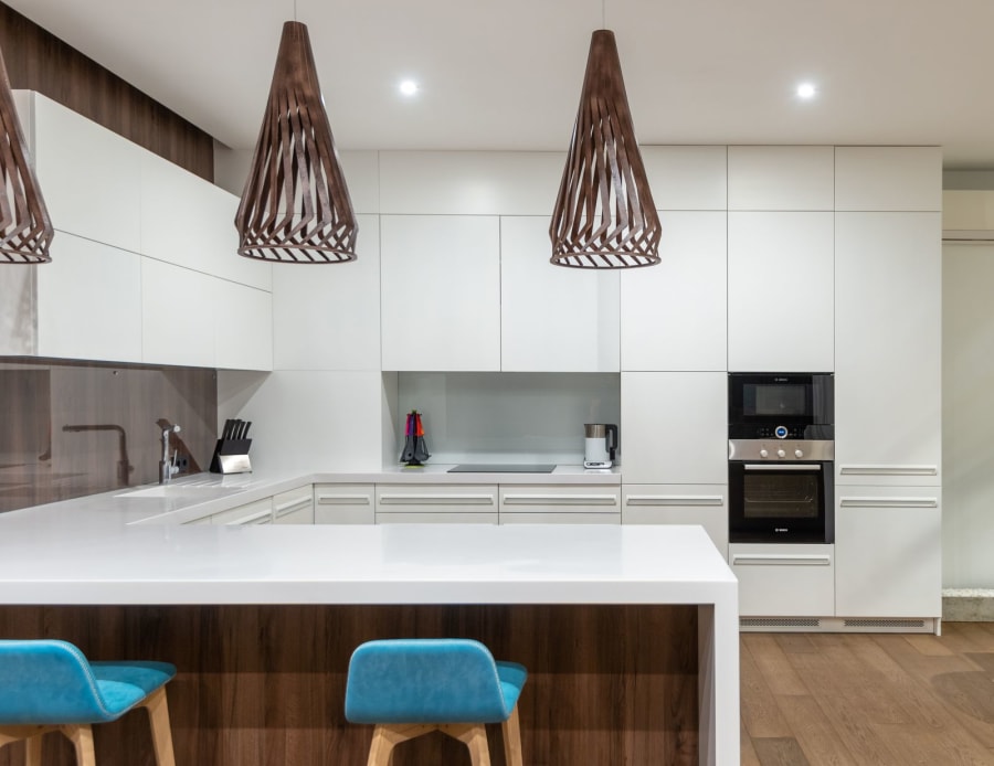 Kitchen part-way through installation in a Wallasey home