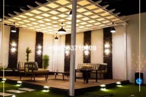 برجولات راقية  مع اضاءة  led 