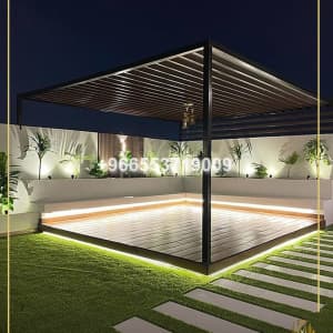 برجولات راقية مع إضاءة LED في جدة - 3