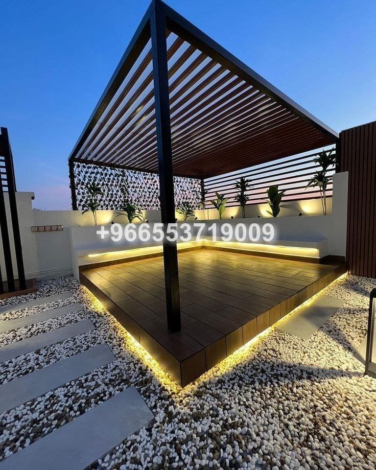 برجولات وجلسات خارجية مودرن 