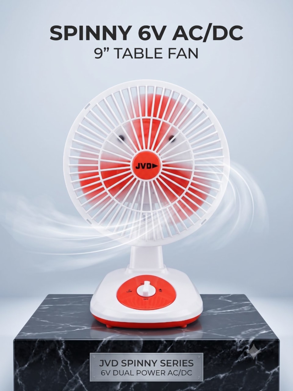 JVD 9'' AC/DC TABLE FAN