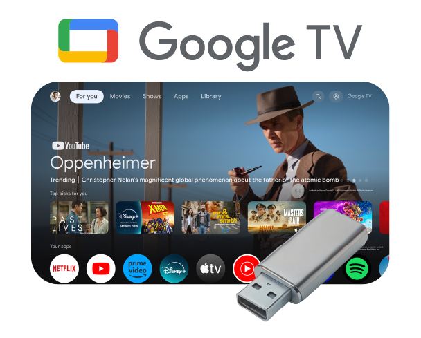 Google TV OS 15 USB