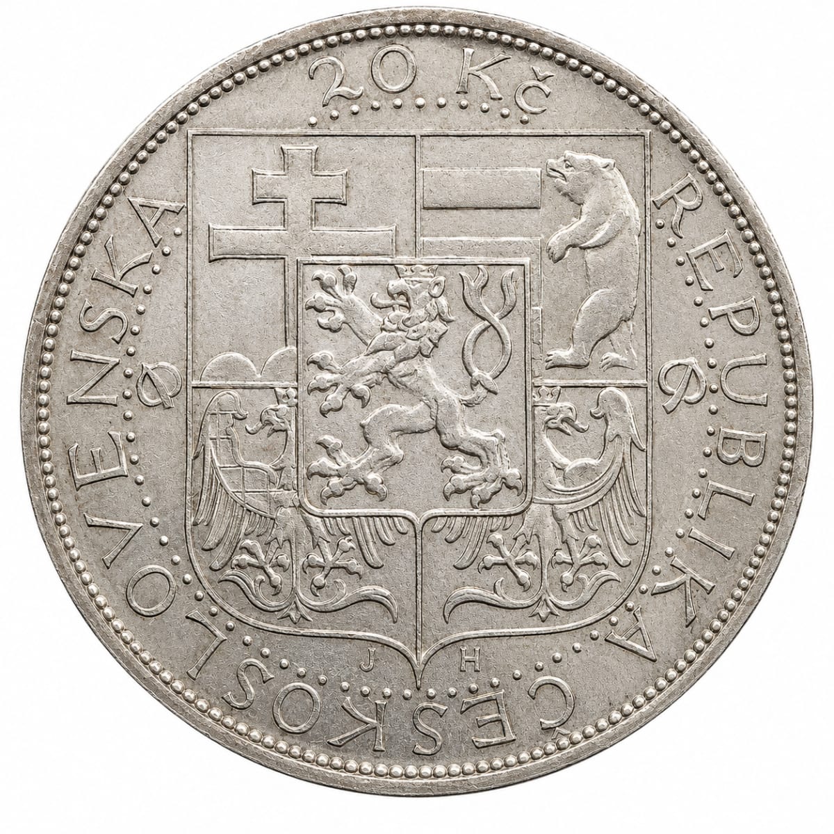 20 Koruna 1937 - Úmrtí prezidenta T. G. Masaryka