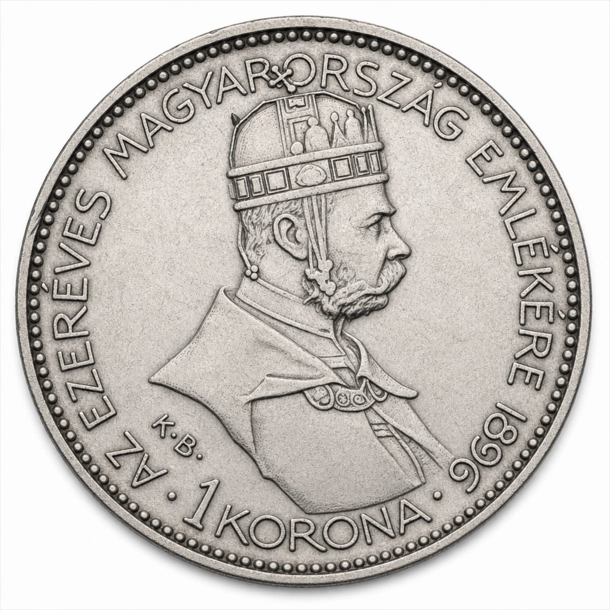 1 Koruna 1896 K.B. - příchod Maďarů