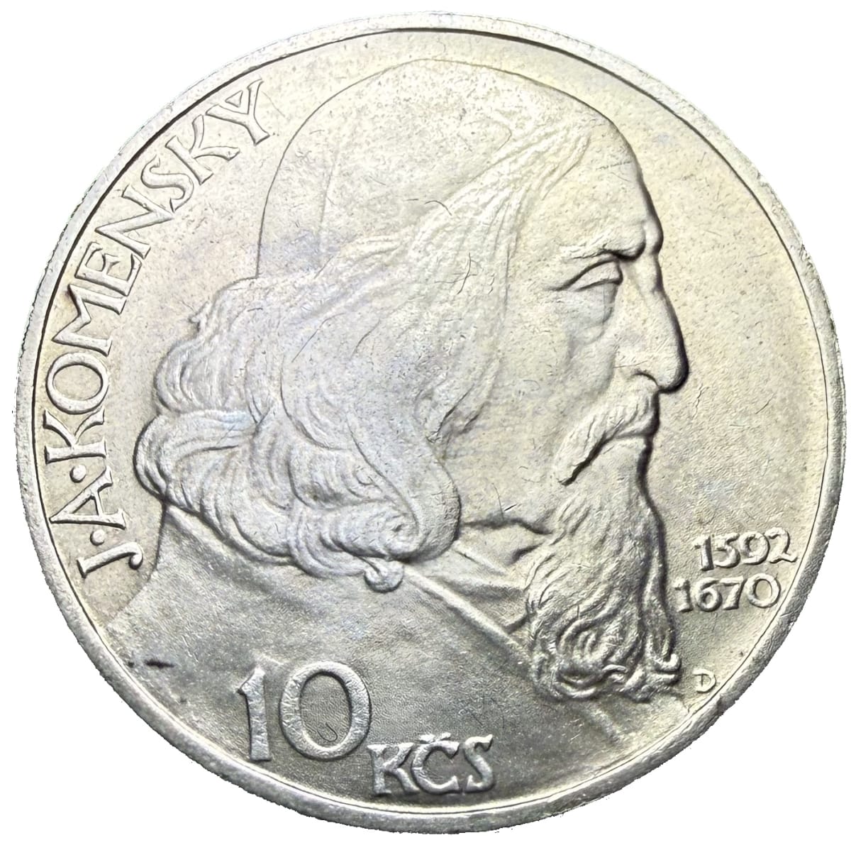 10 Koruna 1957 Jan Amos Komenský