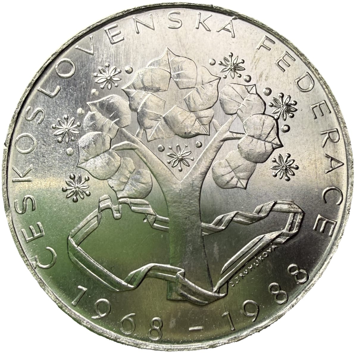 500 Koruna 1988 – 20. výročí Československé federace