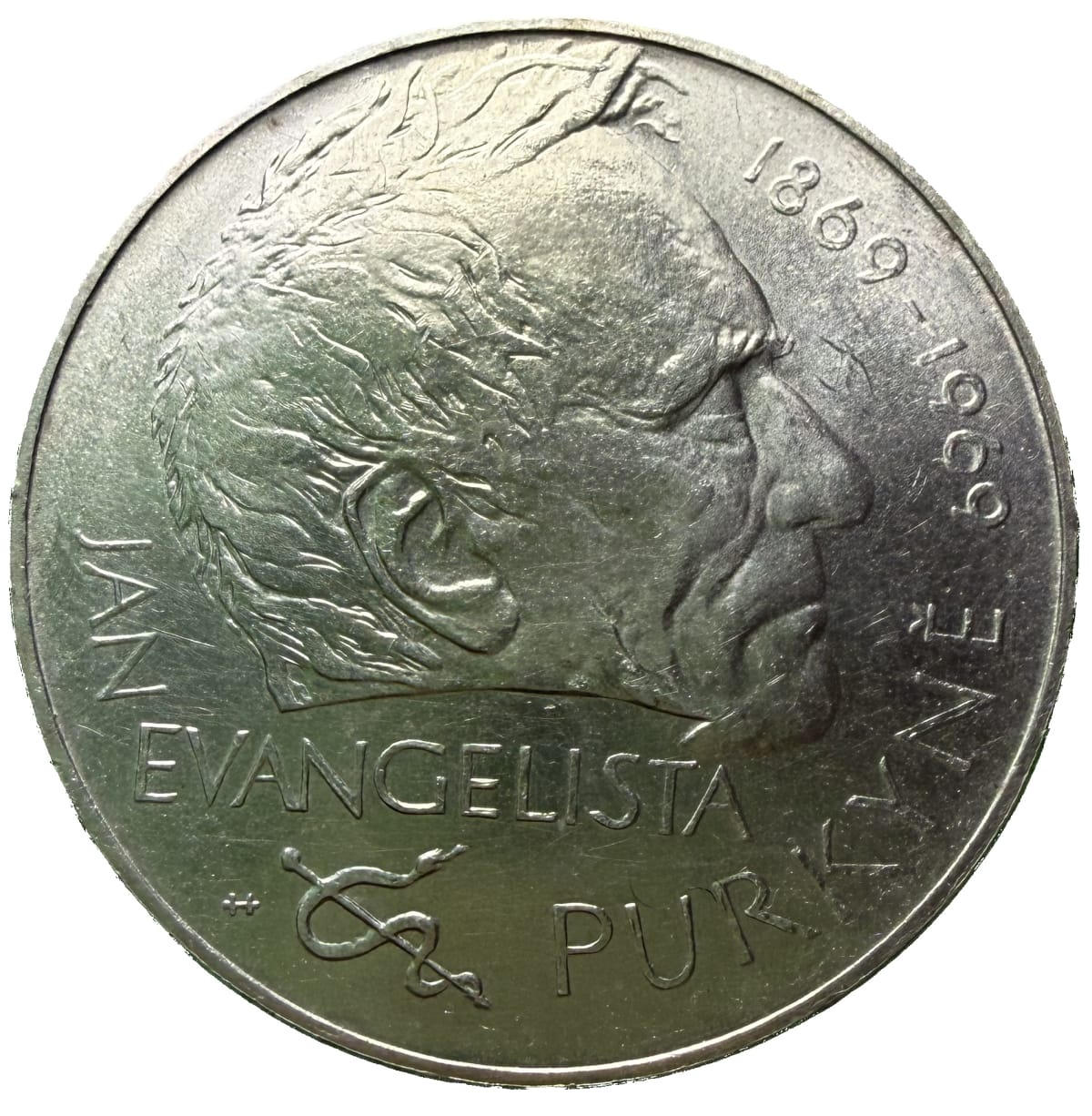 25 Koruna 1969 – 100. výročí úmrtí J. E. Purkyně