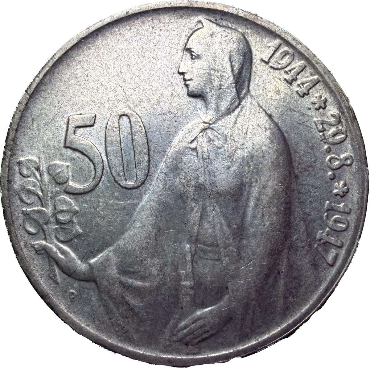 50 Koruna 1947 – 3. výročí Slovenského národního povstání