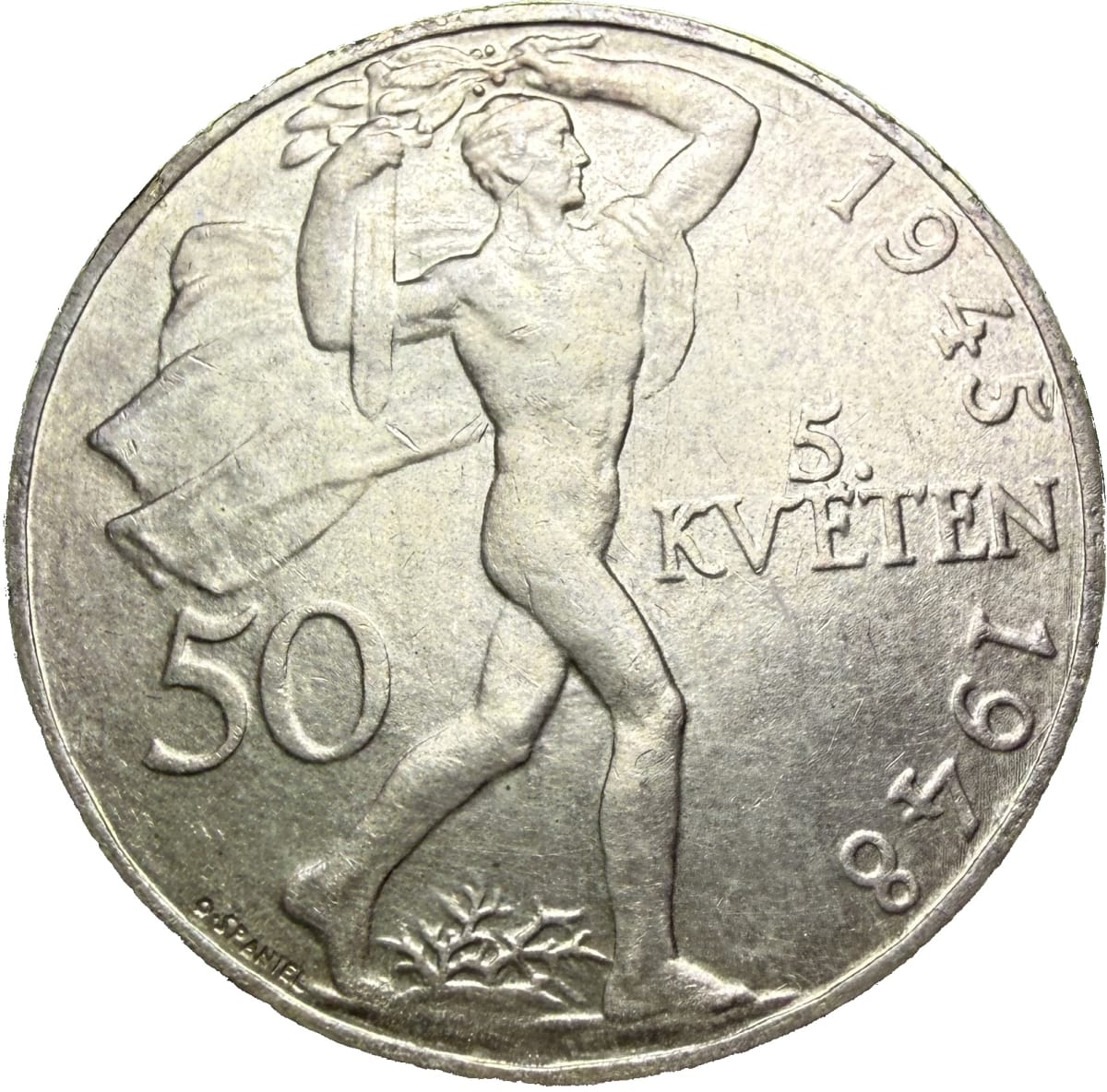 50 Koruna 1948 – 3. výročí Pražského povstání