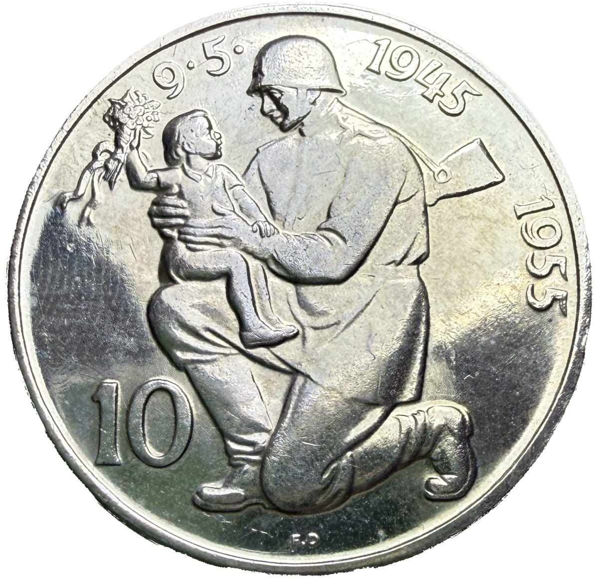 10 Koruna 1955 – 10. výročí osvobození Československa