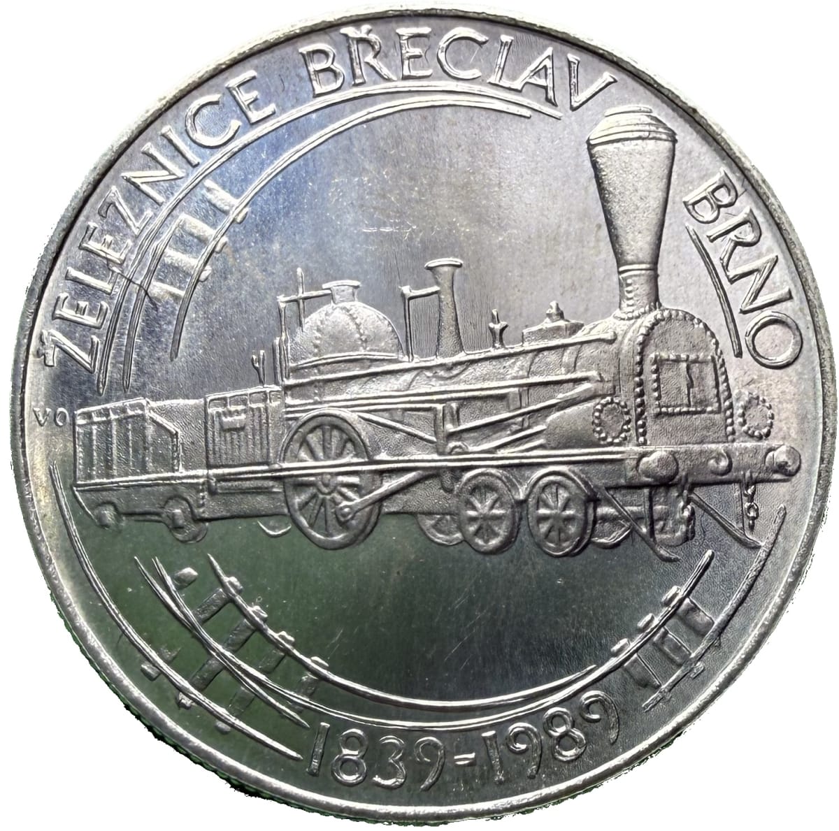 50 Koruna 1989 – 150. výročí zahájení železniční dopravy na trati Břeclav–Brno
