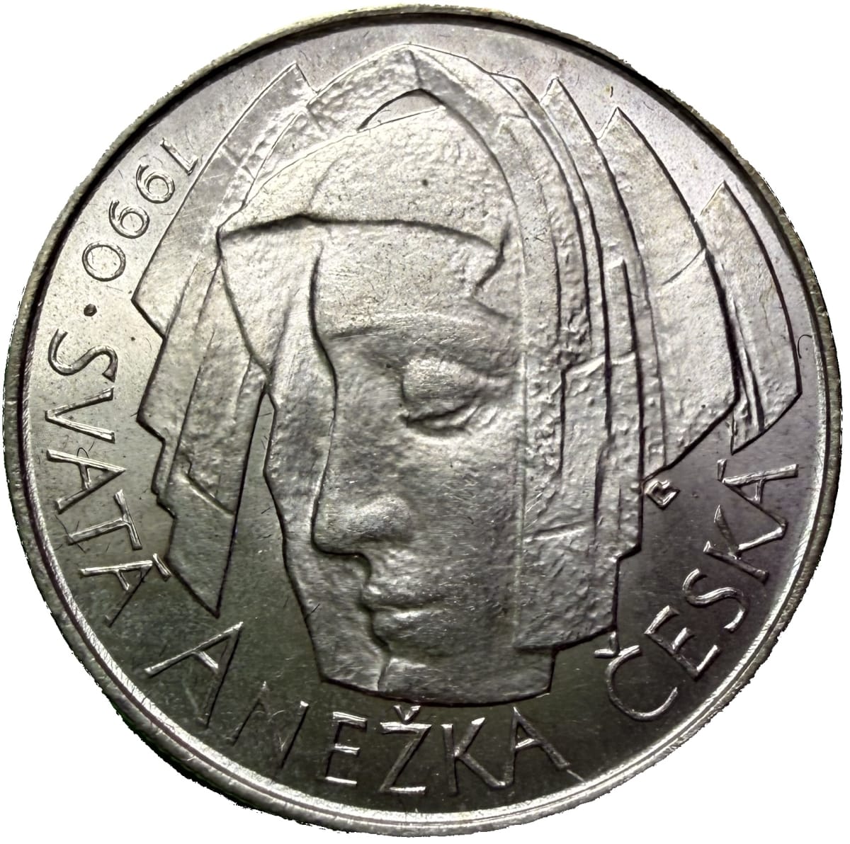 50 Koruna 1990 – 1. výročí svatořečení Anežky České