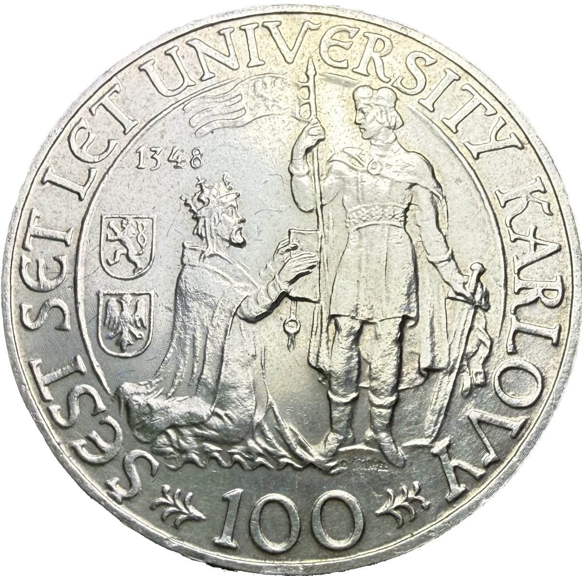 100 Koruna 1948 – 600. výročí založení Univerzity Karlovy