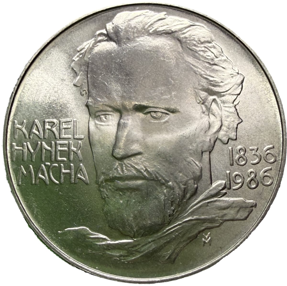 100 Koruna 1986 – 150. výročí úmrtí Karla Hynka Máchy