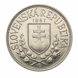 20 koruna 1941 - jednoduchý kříž na rotundě