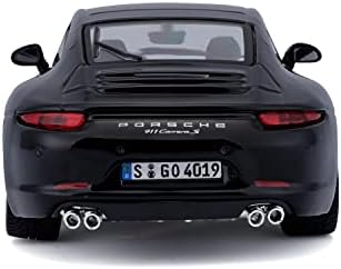 Vue 3 de Burago Porsche Carreranoire Tybk