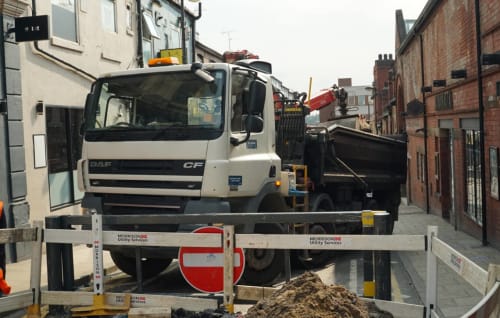 Heffernan worker operating a digger