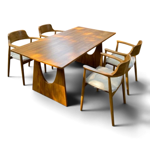 Hiroshima Teak Dining Table and Chair Set