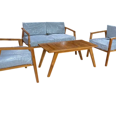 Minimalist Wooden Living Room Set