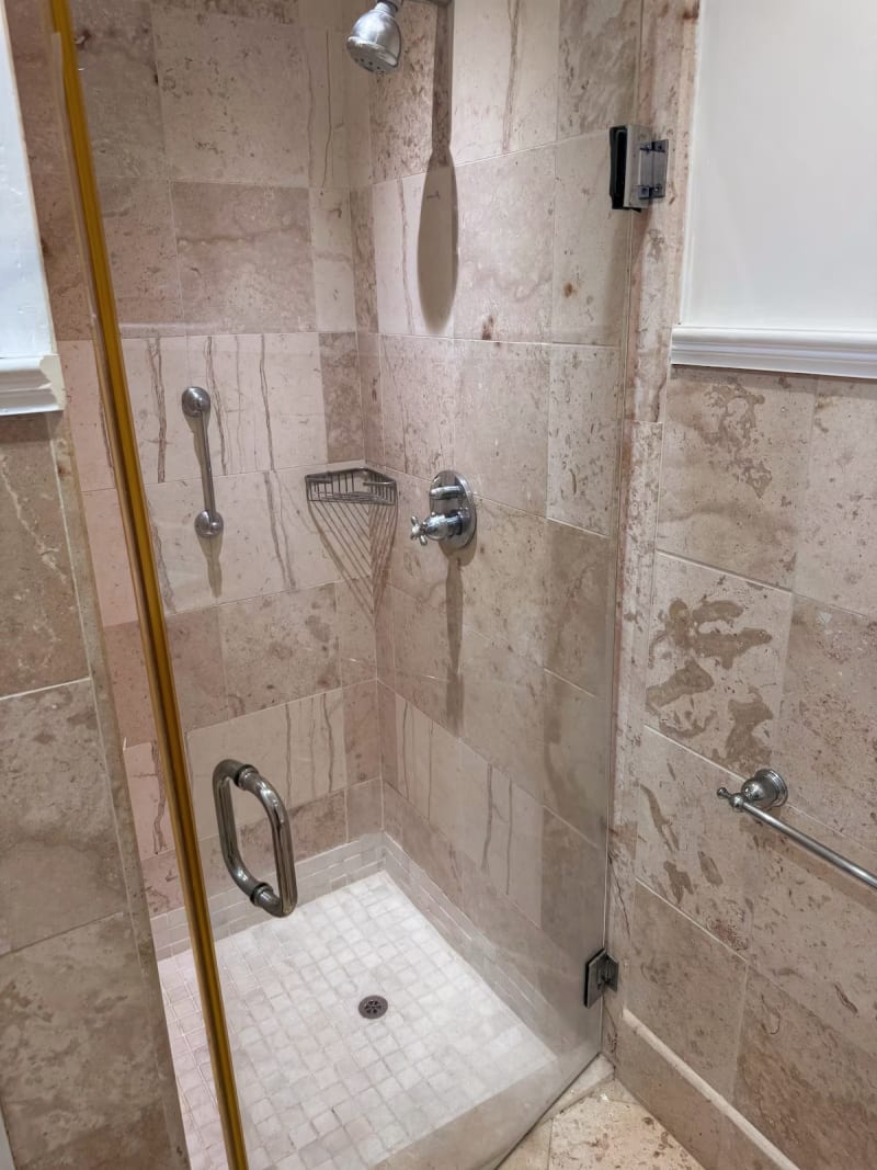 The second bedroom's shower