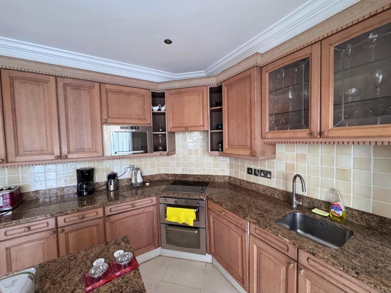 The villa's large kitchen