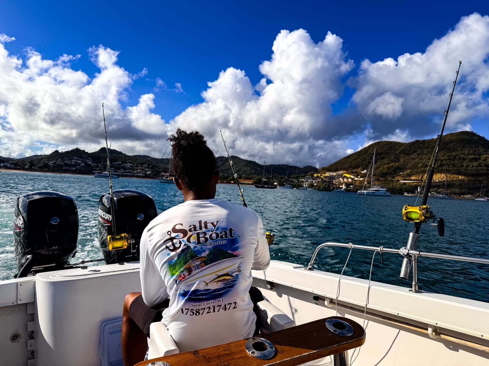 On board with Salty Boat Charters, deep-sea fishing out of Rodney Bay, St. Lucia