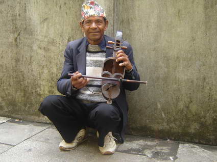 Ram Bahadur Gayak practicing Karkha before participating