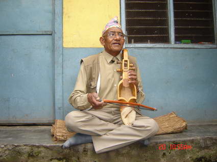 Khim Bahadur Gandharva in his house Batulechaur