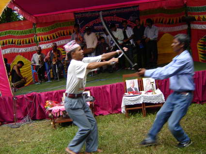 Thulo Baine.45 Karna.50 Bahadur Gandarva demonstrating