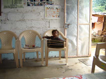 one and half years old Ram Bahadur Gayak trying to play