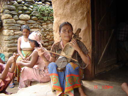 Tikimaya in her own houseGagangauda