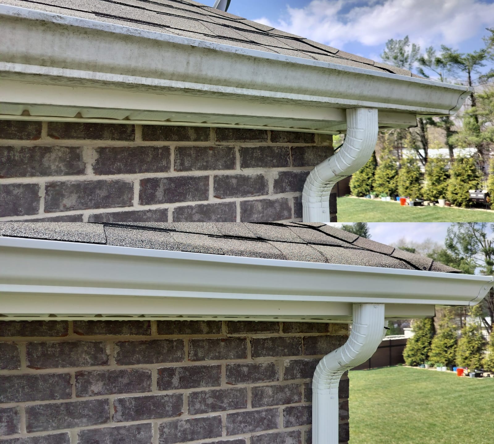 Gutter Whitening Before & After