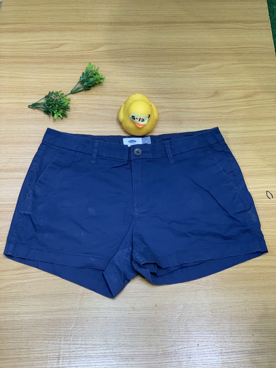 Old Navy Women's Navy Blue Chino Shorts - Classic Fit