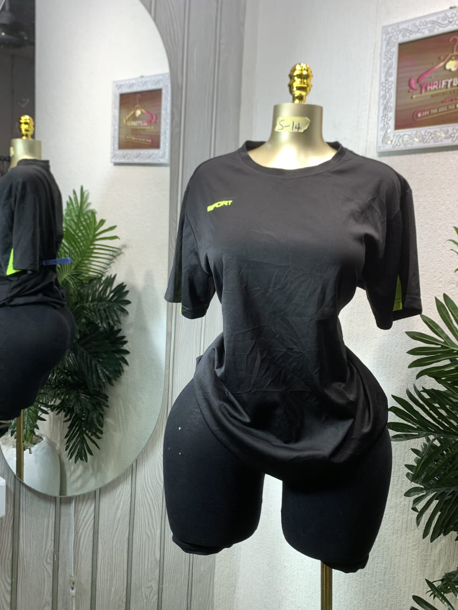 Unisex Black Sport Performance T-Shirt