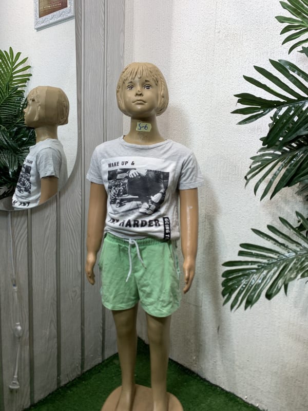 Boys' Casual Graphic Tee & Drawstring Shorts Set