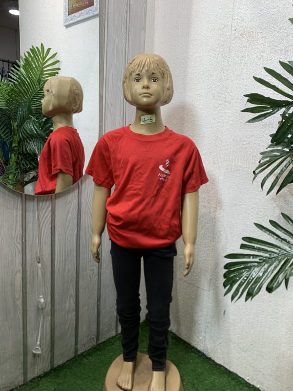 Red T-Shirt & Black Pants Kids Casual Outfit (Ages 4-5)