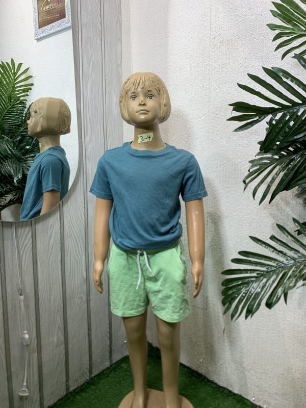 Kids' Teal T-Shirt & Green Shorts Set - Ages 3-4