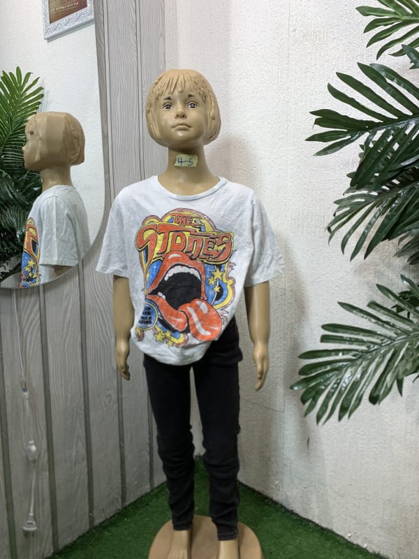 Youth Rolling Stones Graphic Tee - White Cotton Blend