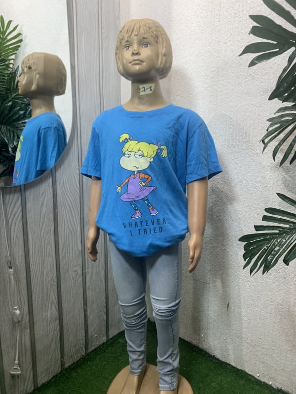 Kids' Angelica Rugrats 'Whatever I Tried' Blue T-Shirt