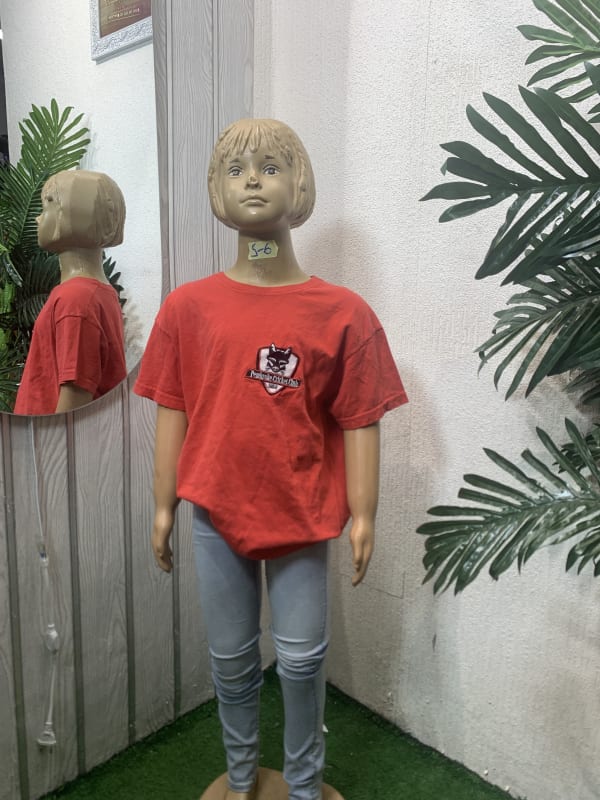 Red Kids Graphic T-Shirt - Cotton Short Sleeve Tee (5-6)