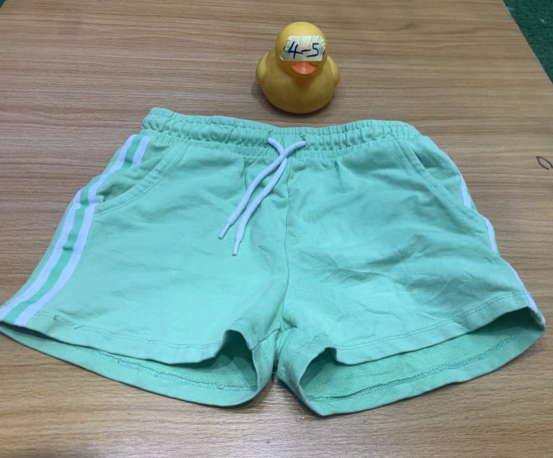 Kids' Mint Green Striped Play Shorts 4-5 Years