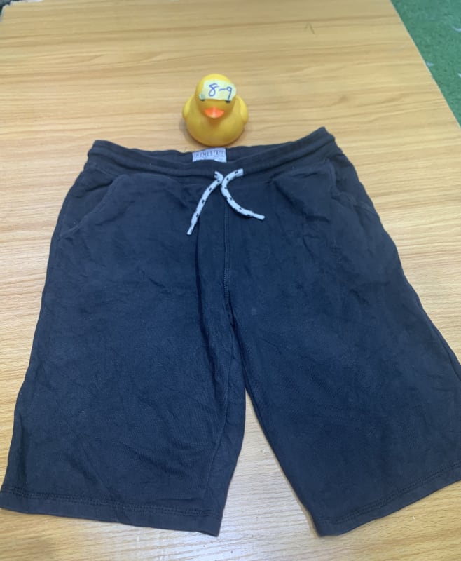 Hanes Tagless Black Knit Drawstring Shorts